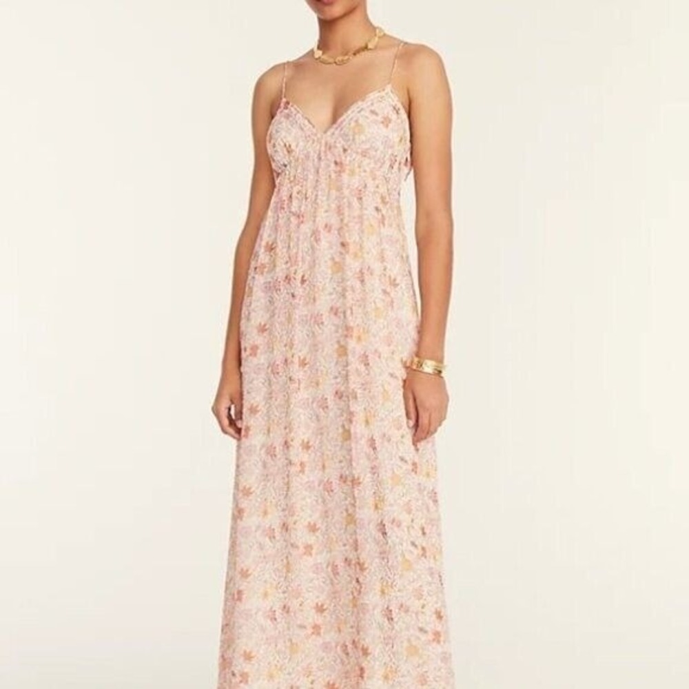 J.Crew Women's Open-back silk maxi dress in Liberty Garden - Size‎ 14
